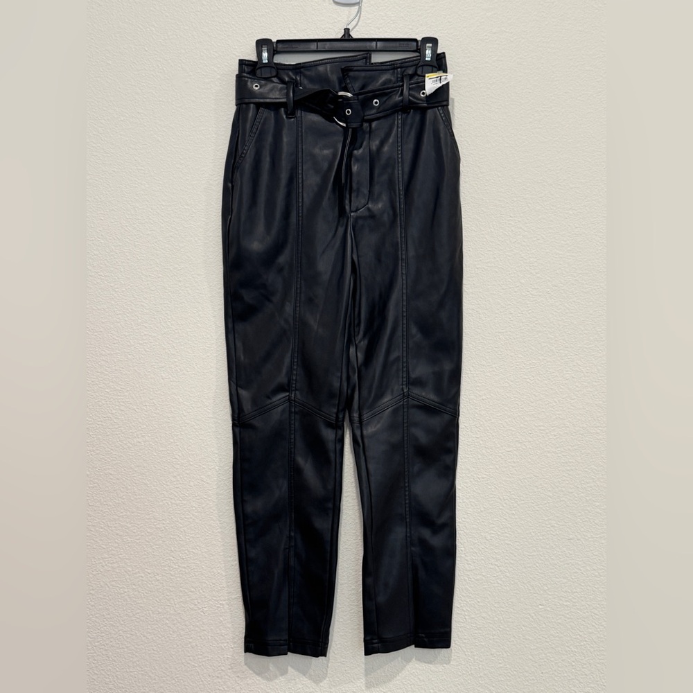 Grey Collective Black Faux Leather Pant, 2